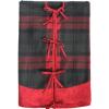 ZHENYANG CAREG Extra Large 50" Plaid Christmas Tree Skirt with Suede Border Red view 2
