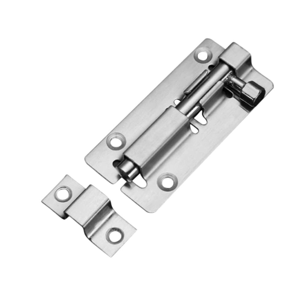 1pcs 3/4/5/6 Inch Long Silver Stainless Steel Door Latch Sliding Lock Barrel Bolt Latch Hasp Stapler Gate Safety Lock