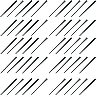 Fukui Craft Chopsticks, SPS Resin Chopsticks, Made in Japan, Dishwasher Safe, Noodle Chopsticks, Black, 8.9 inches (22.5 cm), 50 Pairs