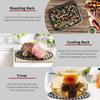 JY COOKMENT Roasting Rack with Integrated Feet, Cooling Drying Rack With Enameled Coating, PTFE Free, Great for Cooking, Roasting, Drying, Grilling, Dishwasher Safe (12.5"x8.5") view 3