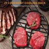 JY COOKMENT Roasting Rack with Integrated Feet, Cooling Drying Rack With Enameled Coating, PTFE Free, Great for Cooking, Roasting, Drying, Grilling, Dishwasher Safe (12.5"x8.5") view 4