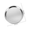 Hemoton Metal Tray Steel Plates Stainless Steel Dinner Plate Metal Round Feeding Dishes for BBQ Steak Outdoor Camping 16cm Snack Dish Snack Tray view 2