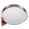 Hemoton Metal Tray Steel Plates Stainless Steel Dinner Plate Metal Round Feeding Dishes for BBQ Steak Outdoor Camping 16cm Snack Dish Snack Tray view 4