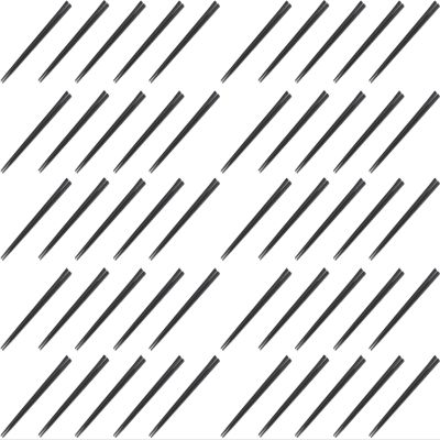Fukui Craft Chopsticks, PBT Resin Chopsticks, Made in Japan, Dishwasher Safe, Thick Square Chopsticks, Black, 8.9 inches (22.5 cm), Made in Japan (50 Pairs)