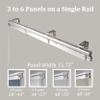 A&F Rod Dcor - Patterned Iceberg 6-Panel Single Rail Panel Track Room Divider Extendable 48"-84" W x 91.4" H, Panel Width 15.75" view 2
