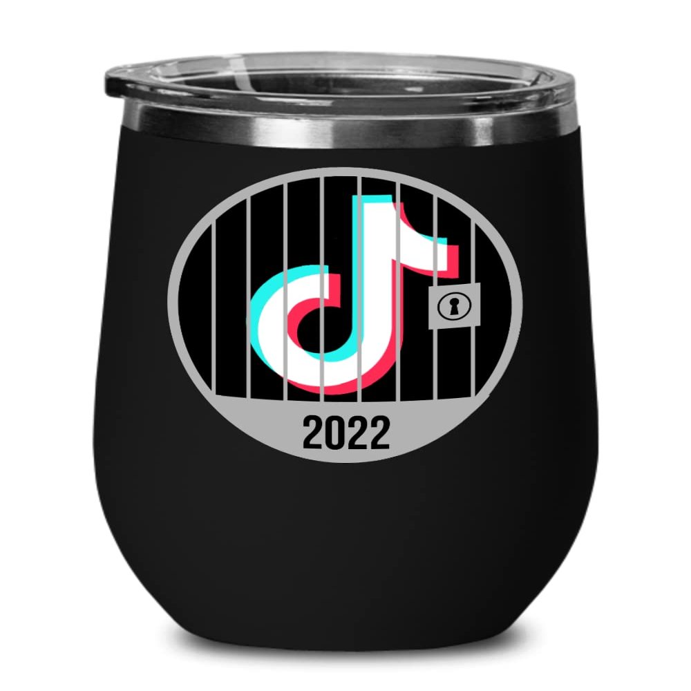 2022 Tiktok Jail Wine Tumbler Prison Cell Inmate Funny Social Media Memes Birthday Christmas Ideas 12oz Hot Cold Cup Coffee Mug Men Women Teens Millen