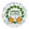 Happy St Patrick's Day Beer Round Metal Sign Irish Decor Metal Wreath Signs Welcome Sign Metal Wall Art March 17 Home Decor for Living Room Porch Bedroom Housewarming Gift,12'' view 1