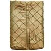 ZHENYANG CAREG 90cm Handcraft Pintuck Faux Silk Mini Christmas Tree Skirt in Gold Color view 2