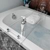 31" Silver Handles Luxury Bathtub Tray Caddy for Bath tub Table Tray with Silver Handles for Bathroom Bath Accessories Storage Organizer tub Tray view 1