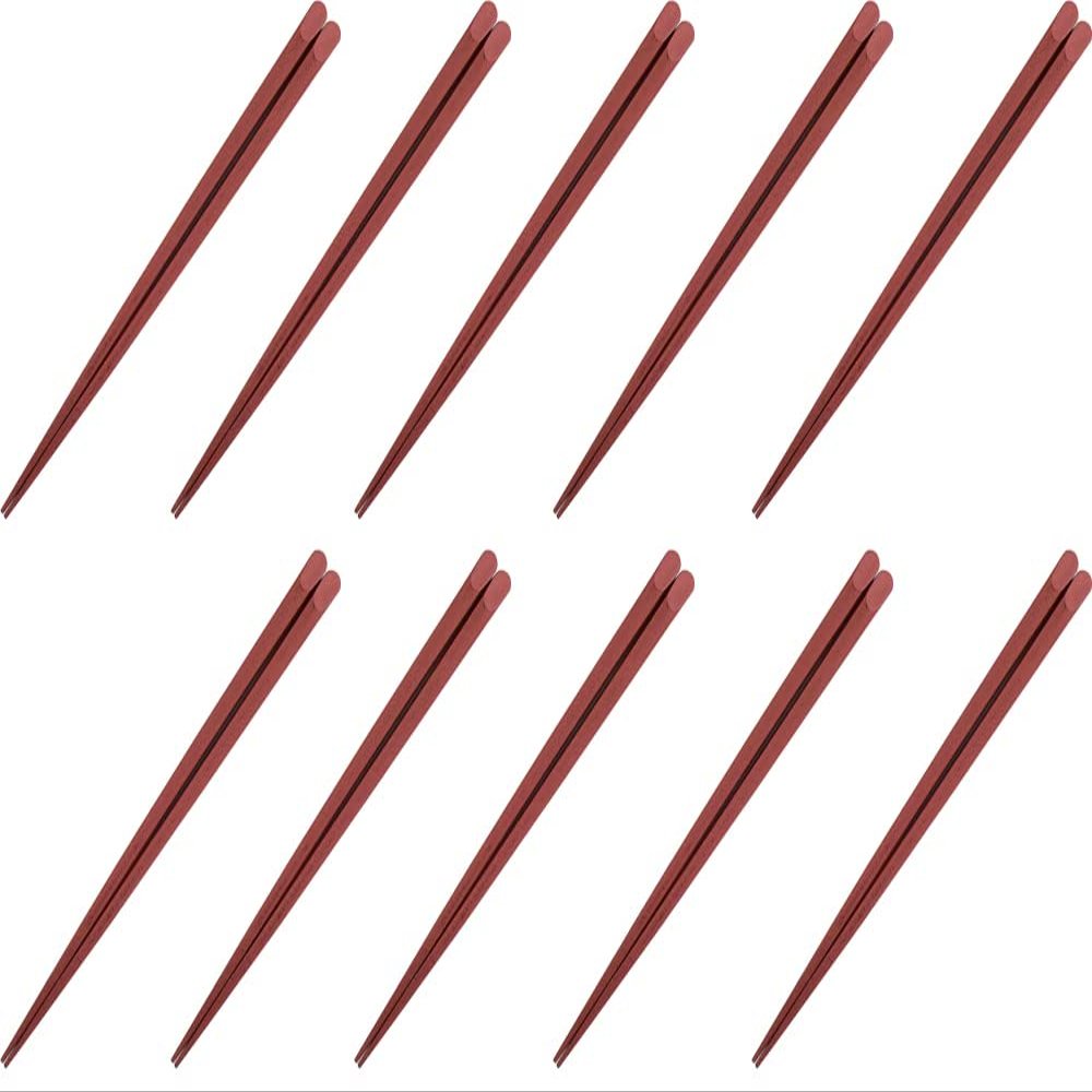 [Amazon.co.jp Exclusive] Fukui Craft Chopsticks, SPS Resin Chopsticks, Made in Japan, Dishwasher Safe, Square Tip Chopsticks, Brown, 8.9 inches (22.7 cm), Made in Japan (10 Pairs)