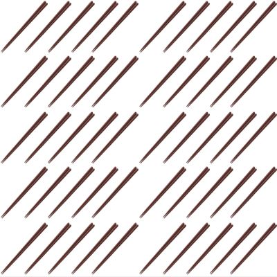 Fukui Craft Chopsticks, PBT Resin Chopsticks, Made in Japan, Dishwasher Safe, Round Headed Square Wood Grain, Brown, 8.3 inches (21.0 cm), Made in Japan (50 Pairs)