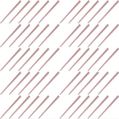 Fukui Craft Chopsticks, PBT Resin Chopsticks, Made in Japan, Dishwasher Safe, Square Wood Grain Chopsticks, Pink, 8.9 inches (22.5 cm), Made in Japan (50 Pairs)