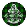 Green Plaid Horseshoe Round Metal Sign Irish Decor St Patrick's Day Metal Wreath Signs Welcome Sign Metal Wall Art March 17 Home Decor for Living Room Porch Bedroom Housewarming Gift,9'' view 1
