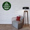 Green Plaid Horseshoe Round Metal Sign Irish Decor St Patrick's Day Metal Wreath Signs Welcome Sign Metal Wall Art March 17 Home Decor for Living Room Porch Bedroom Housewarming Gift,9'' view 2