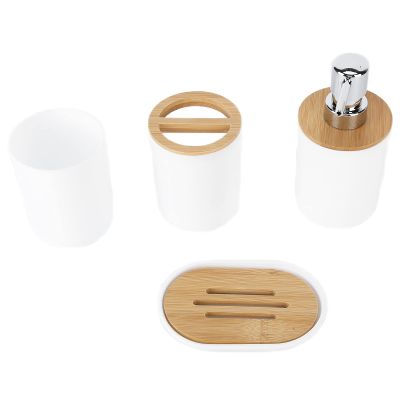 Bathroom Accessories Set, 4-Piece Toothbrush Holder Cups, Bathroom Counter Organizer