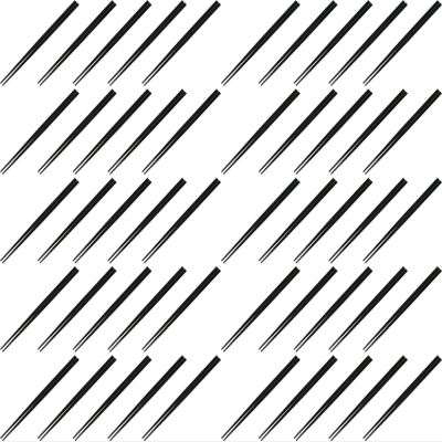 Fukui Craft Chopsticks, SPS Resin Chopsticks, Made in Japan, Dishwasher Safe, Echizen Square Chopsticks, Black, 8.3 inches (21.0 cm), Made in Japan (50 Pairs)