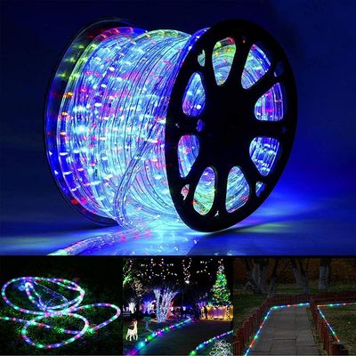 50ft 360 LED Rope Lights Outdoor, Connectable and Flexible Tube Lights with 8 Modes, Waterproof Indoor Outdoor LED Rope Lighting for Deck, Garden, Pool, Patio, Indoor Outdoor Decorations (Multicolor)