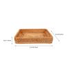 VOSAREA Braided Rattan Storage Basket Handwoven Toiletries Holder for Bathroom Living Room Office Natural Stylish Home Decor view 2