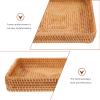 VOSAREA Braided Rattan Storage Basket Handwoven Toiletries Holder for Bathroom Living Room Office Natural Stylish Home Decor view 4