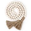 58in Wood Beads Garland Nature Gray Prayer Beads Decor Wall Hanging Decor view 2