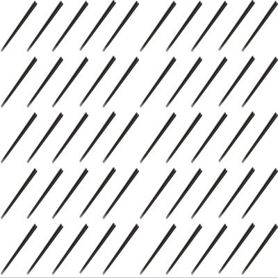 Fukui Craft Chopsticks, PBT Resin Chopsticks, Made in Japan, Dishwasher Safe, Round Headed Square Wood Grain, Black, 8.3 inches (21.0 cm), Made in Japan (50 Pairs)