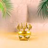 Puja N Pujari Shankh Chakra Namah Diya Brass Big Size for Pooja Room view 1