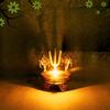 Puja N Pujari Shankh Chakra Namah Diya Brass Big Size for Pooja Room view 2