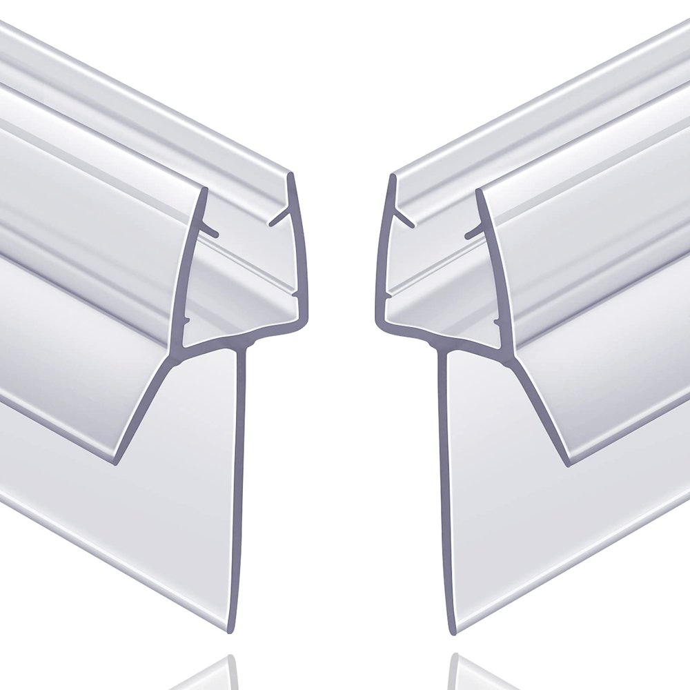 2-Pack Butecare Frameless Shower Door Bottom Seal with Long Sweep for Glass Doors  Stop Shower Leaks and Create a Water Barrier (3/8 x 36)