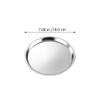 Hemoton Stainless Steel Plate Snack Tray Stainless Steel Dinner Plate Feeding Dishes for BBQ Steak Outdoor Camping 18cm Snack Tray 7 Inch view 2