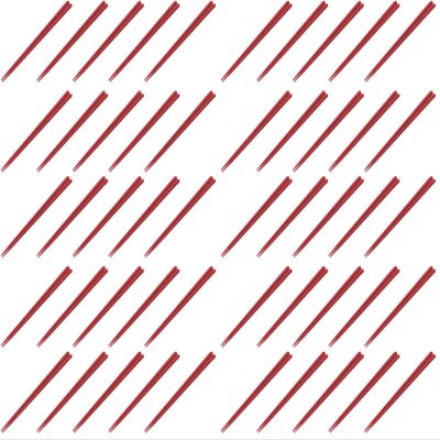 Fukui Craft Chopsticks, PBT Resin Chopsticks, Made in Japan, Dishwasher Safe, Round Headed Square Wood Grain Chopsticks, Red, 8.3 inches (21.0 cm), Made in Japan (50 Pairs)