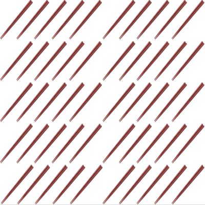 Fukui Craft Chopsticks, SPS Resin Chopsticks, Made in Japan, Dishwasher Safe, Hexagonal Rough Carved Chopsticks, Brown, 8.9 inches (22.5 cm), Made in Japan (50 Pairs)