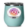 2022 Instagram Jail Wine Tumbler for Influencer Prison Cell Inmate Funny Social Media Memes Birthday Christmas Ideas 12oz Hot Cold Cup Coffee Mug Men view 1
