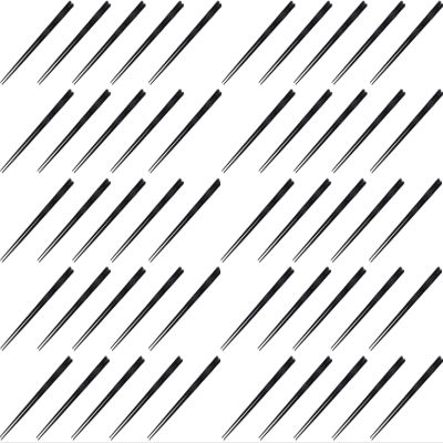 Fukui Craft Chopsticks, SPS Resin Chopsticks, Made in Japan, Dishwasher Safe, Face Carved Chopsticks, Black, 8.9 inches (22.7 cm), Made in Japan (50 Pairs)