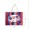 Peace Love America Patriotic Wood Mini Sign 5" x 5" view 3