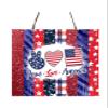 Peace Love America Patriotic Wood Mini Sign 5" x 5" view 4