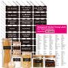 Hebayy 308 Pantry Food Labels, 280 Preprinted Flour Pasta Lentil Grain Condiment Oil Stickers, 28 Blank Ones, Waterproof Oil&Tear Resistant, No Residue for Kitchen Containers Jars(White on Black) view 1