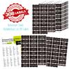 Hebayy 308 Pantry Food Labels, 280 Preprinted Flour Pasta Lentil Grain Condiment Oil Stickers, 28 Blank Ones, Waterproof Oil&Tear Resistant, No Residue for Kitchen Containers Jars(White on Black) view 2