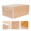 Zerodeko 2pcs Transparent Sturdy Drawer Type Footwear Storage Case for Men Stackable Design for Neat Organization Thickened for Home Office Use view 2