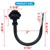 Kowibcl Curtain Holdbacks - Wall Mounted Drapery Tiebacks with Screws, Decorative Curtain Holders for Bedroom Livingroom Office Home (Black(6pair)) view 2