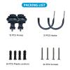 Kowibcl Curtain Holdbacks - Wall Mounted Drapery Tiebacks with Screws, Decorative Curtain Holders for Bedroom Livingroom Office Home (Black(6pair)) view 3