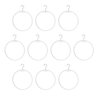 10pcs Plastic Round Circle Loop Hanger Thong Underwears Display Ring Hangers Hook Bikini Swimwear Lingerie Brief Display Hoop Rack Holder