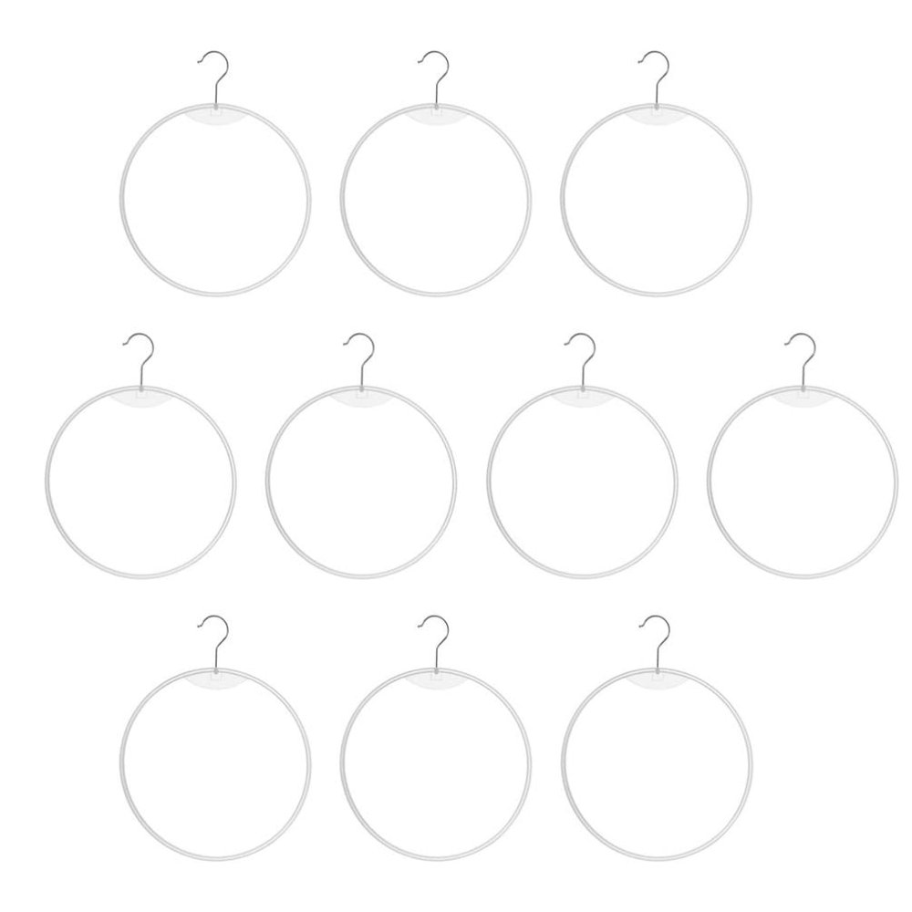 10pcs Plastic Round Circle Loop Hanger Thong Underwears Display Ring Hangers Hook Bikini Swimwear Lingerie Brief Display Hoop Rack Holder