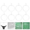 10pcs Plastic Round Circle Loop Hanger Thong Underwears Display Ring Hangers Hook Bikini Swimwear Lingerie Brief Display Hoop Rack Holder view 4