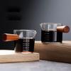 70 75ml Heat Resisting Glass Espresso Measuring Cup Double Mouth Glass Milk Jug with Handle Glass Scale Measure Mugs view 2