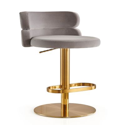 LUXMOD Swivel bar stools Modern Adjustable Height Kitchen Counter Bar Stools with Back and Footrest for Living Room Dining Room(1pcs)