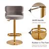 LUXMOD Swivel bar stools Modern Adjustable Height Kitchen Counter Bar Stools with Back and Footrest for Living Room Dining Room(1pcs) view 4