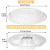 12 Pack Round Plastic Veggie Tray with Lid Fruit Tray 6 Divided Compartment Container Food Serving Dip Platter Reusable Catering Trays for Veggie Fruit Snack Party and Buffet TraysClear12inch view 3