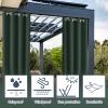 ZJXSNEH Waterproof Outdoor Curtain Panels Blackout Curtains for Sliding Door/Foyer/Arbor/Lanai 1 Panel Dark Green (Width x High) W39.37 x H106.2 x 1PC view 3