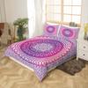 Purple Pink Mandala Bedding Set Twin Size for Kids Boys Bedroom,Hippie Mandala Bed Duvet Cover Set,Psychedelic Comforter Cover Art Bohemian Decor 2 Pieces 1 Duvet Cover with 1 Pillowcase No Comforter view 2