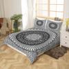 Black and White Mandala Bedding Set Twin Size for Kids Boys Bedroom,Hippie Mandala Bed Duvet Cover Set,Psychedelic Comforter Cover Art Bohemian Decor 2 Pcs 1 Duvet Cover with 1 Pillowcase No Comforter view 2